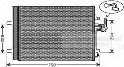 VAN WEZEL 18005427 -  Конденсатор, кондиционер